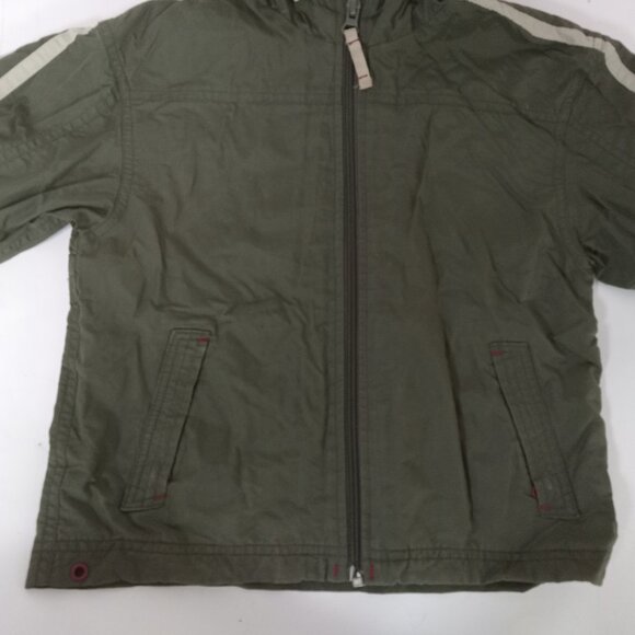 Boys Size 2 Windbreaker Light Jacket Coat Olive Green Outline Nylon - Picture 5 of 11